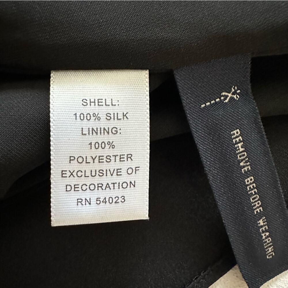 Banana Republic Dress Black Silk Strapless Velvet Ribbon Waist LBD Size 2 NEW - Picture 11 of 12